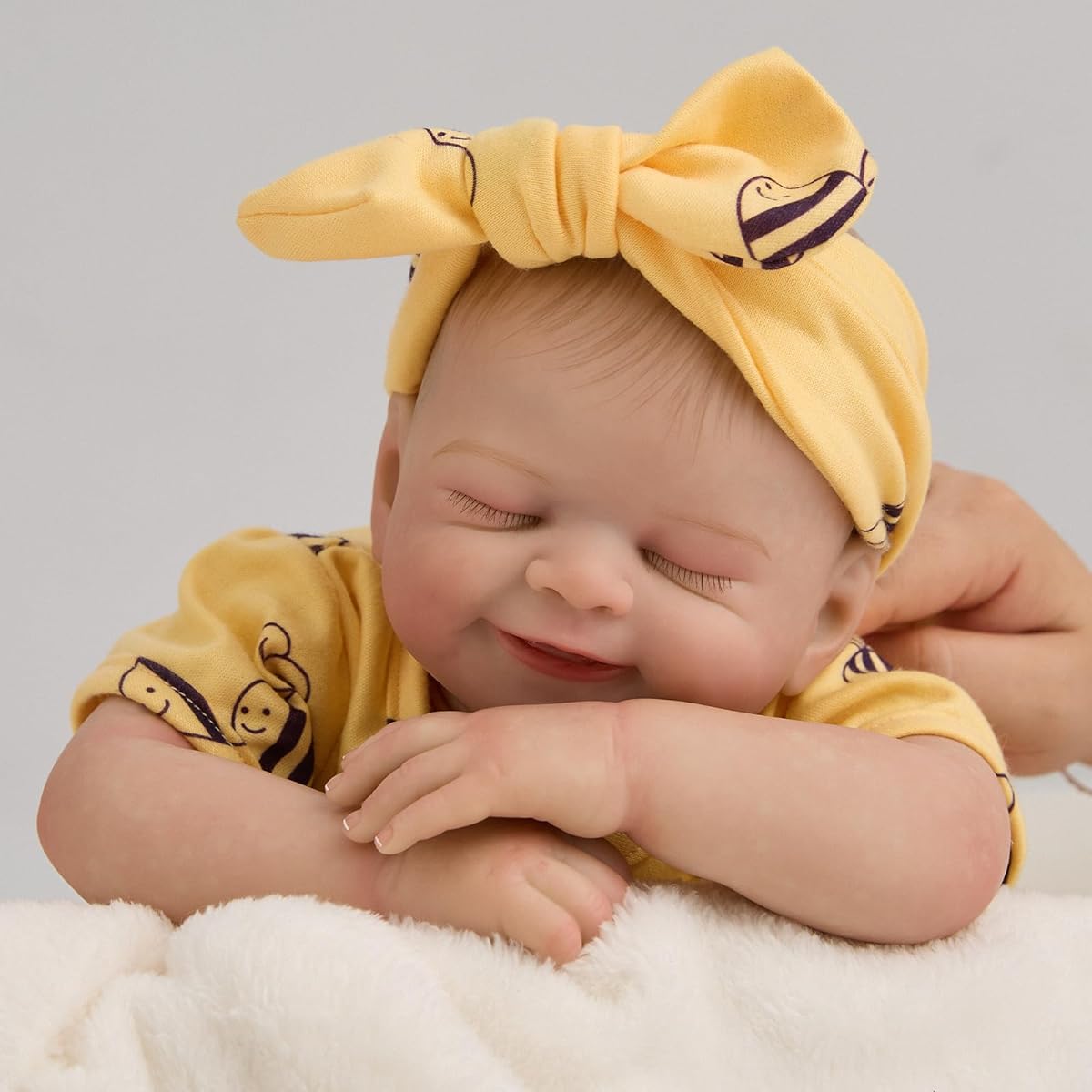 Miaio Reborn Baby Doll Reborn Doll Boy 17 Inch Handmade Real Baby Doll Newborn Lifelike Doll Soft Vinyl and Weighted Body