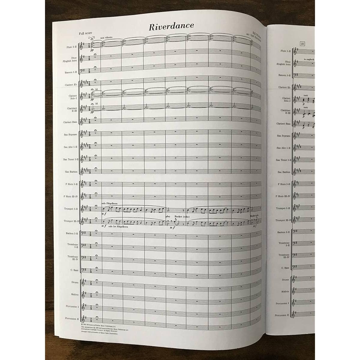 Wind Orchestra Score Bill Whelan: Riverdance Arranged by Gert Buitenhuis Score and Parts Set