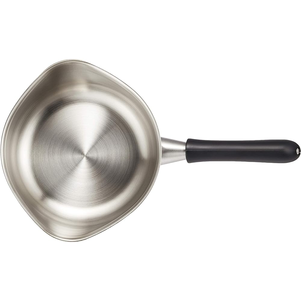Yanagi Sori Sori Yanagi Stainless steel one-handed pot 18cm shaped for ease of pouring and drainage, Tsubame Sanjo Stainless steel IH compatible 18-8 stainless steel Dishwasher safe Matte finish