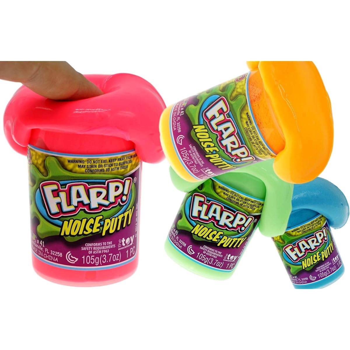 JA-RU Flarp Noise Putty Scented (3 Unit Assortment) Pass Gas Noise Putty Squishy Sensory Toy Easter ADHD Autism Stress Toys Great Party Favors for Kids & Adults Boys & Girls
