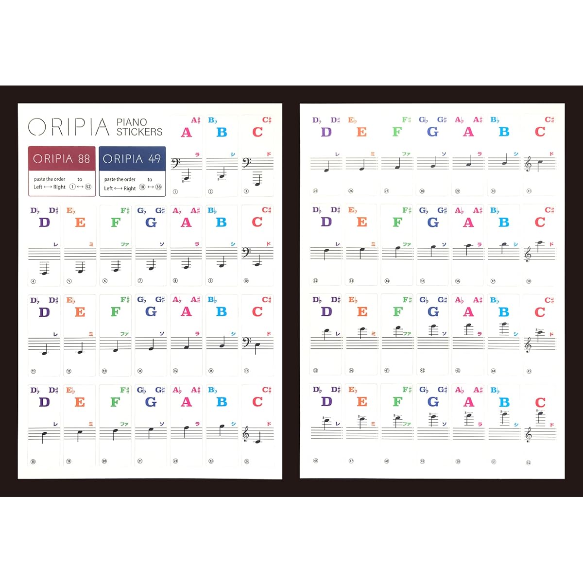 TAHORNG ORIPIA49 + Pre-Piano Lesson Idea Collection + Olipia Piano Sticker Olipia 49 White OP49 ORIPIA PIANO STICKERS TAHORNG 49-key Foldable Electronic Piano Musicanova Ongaku-no-Tomosha ONTOMO MOOK
