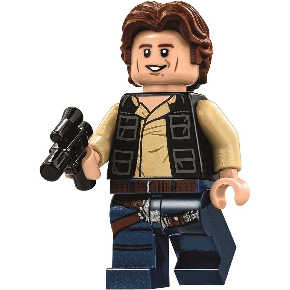 LEGO Star Wars Minifigure from Death Star - Han Solo Wavy Hair with Blaster