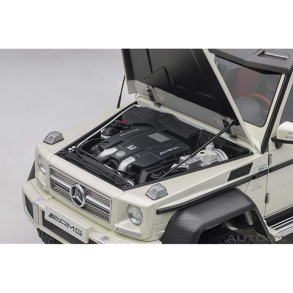 AUTOart 1/18 Mercedes-Benz G63 AMG 6X6 Pearl White Finished Product 76307