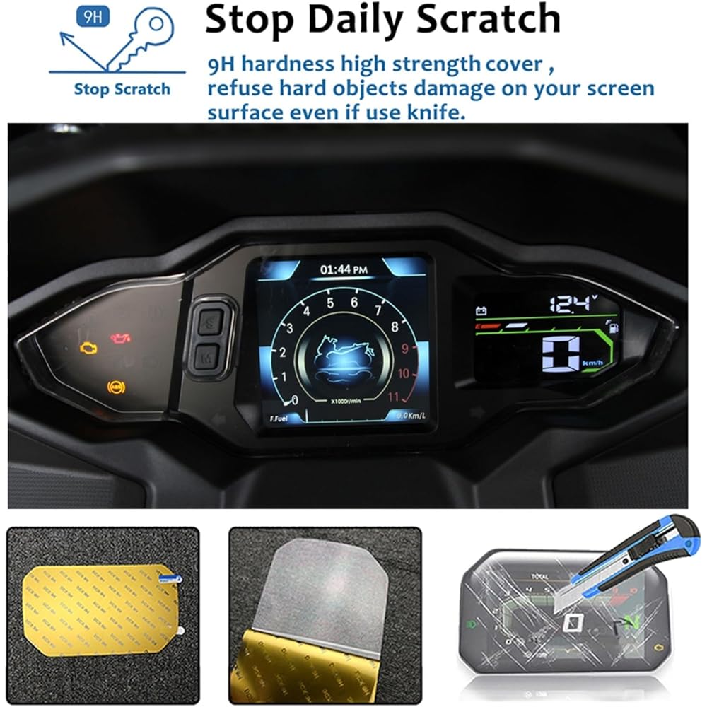 Fits for SYM MAXSY&M TL500 MAX SYM TL 500 2020 Motorcycle Accessories Cluster Scratch Protection Film Screen Protector Instrument Film Protector Instrument