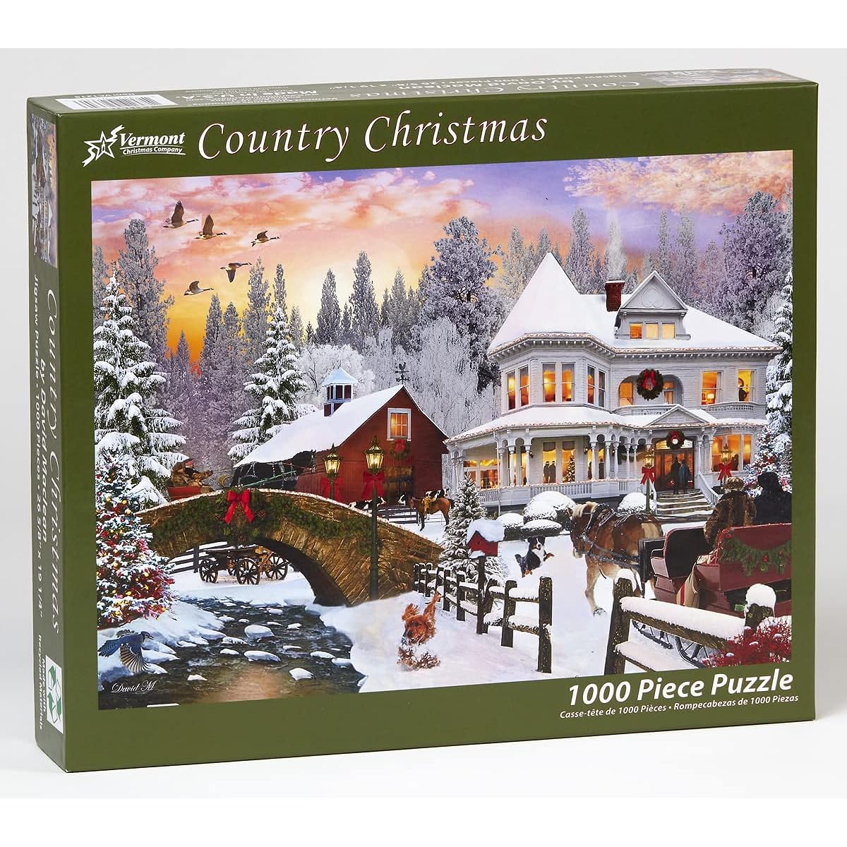 Vermont Christmas Company Country Christmas Jigsaw Puzzle 1000 Pieces