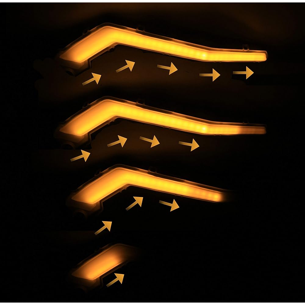 CPOWACE Front Driving Light Yellow Flowing Turn Signal Light Compatible with Can Am Maverick X3 XDS XRS 1 Pair