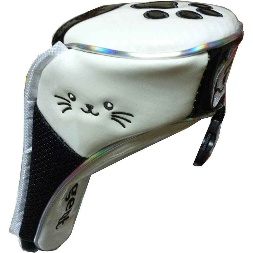 Golf Head Cover for Fairway Paw Magnetic Type (White/Black, for Fairway)