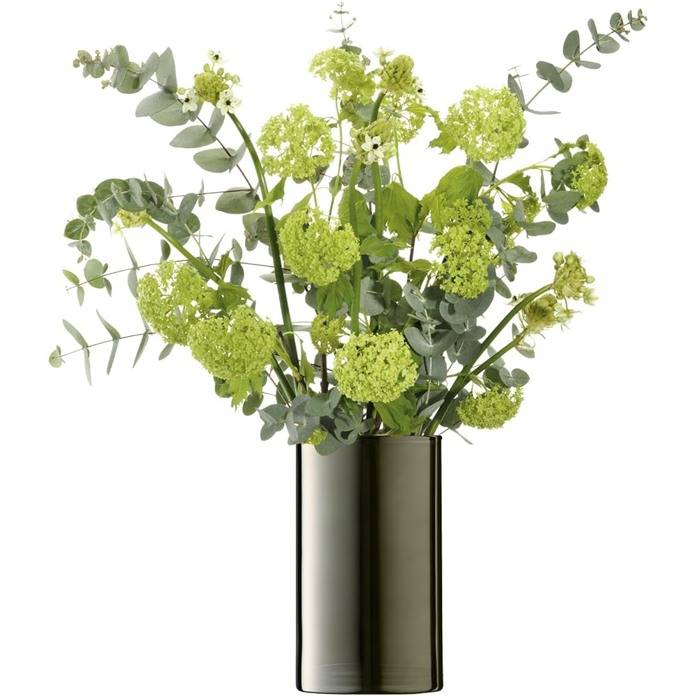 LSA Flower Vase Platinum Height 25cm FLOWER METALLIC G1307-25-359