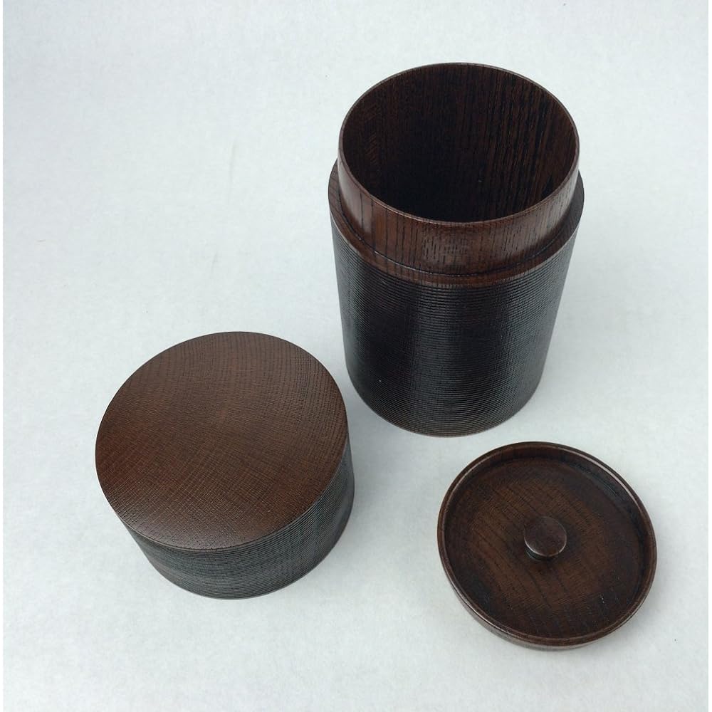 Nakatani Brothers Company Yamanaka Lacquerware Sensuji Masterpiece Tea Caddy Common Wood (Medium) W82-5
