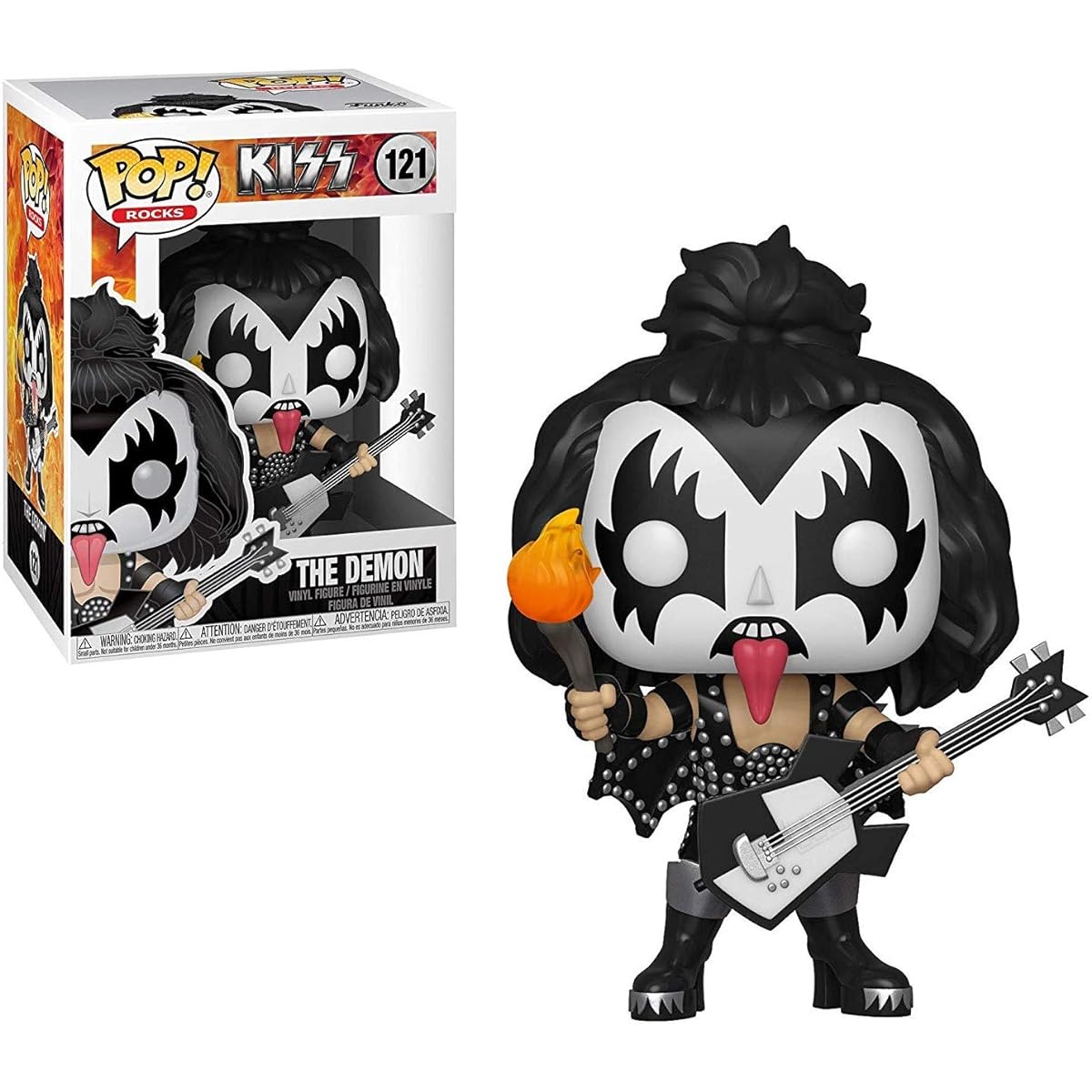 POP Rocks: KISS - The Demon (Gene Simmons) Funko Vinyl Figure (Includes Compatible Box Protector Case), Multicolor, 3.75 Inch