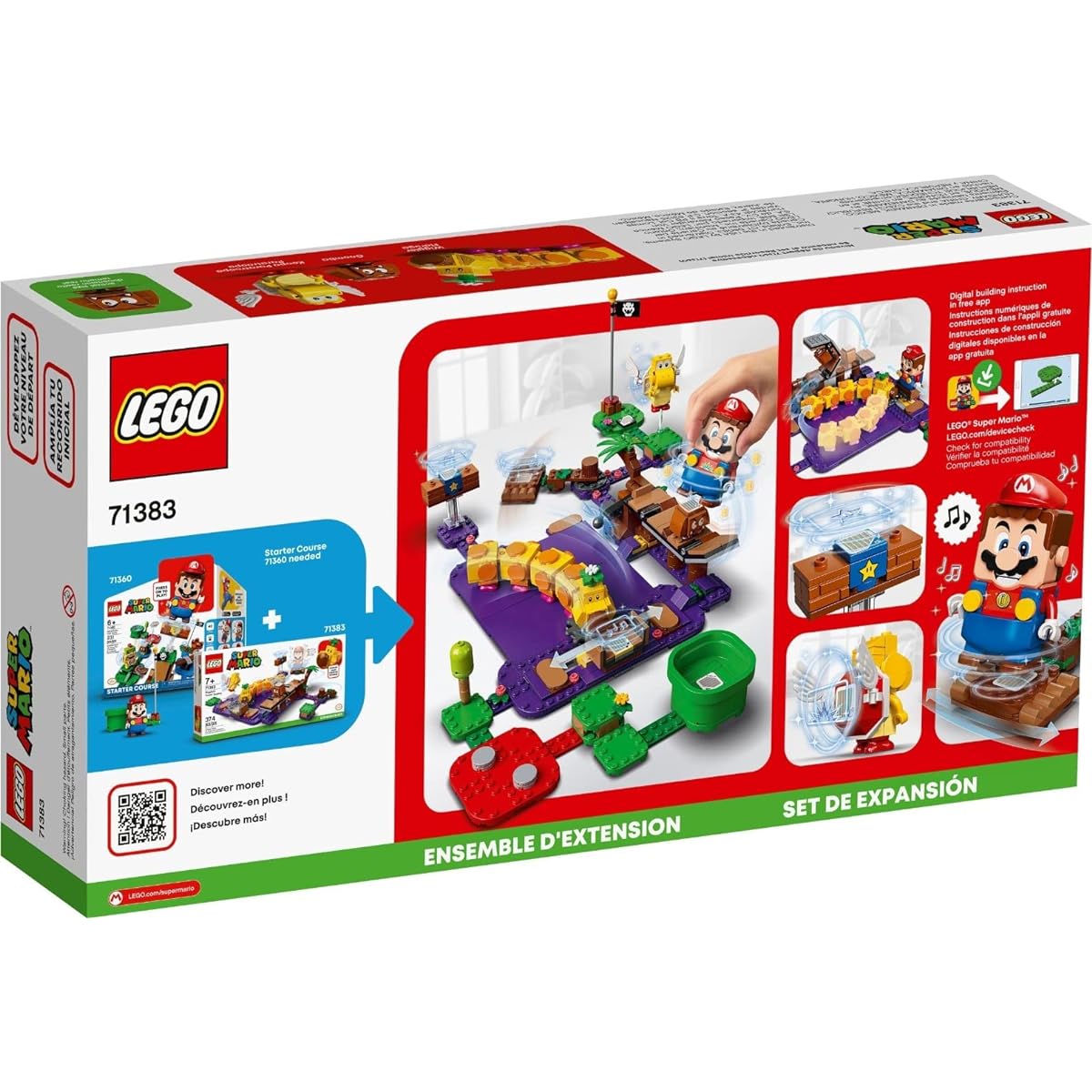 LEGO LEGO Mario Hanachan and Shake Action Challenge Building Toy Goomba Patapata Toy for ages 7 and up 71383