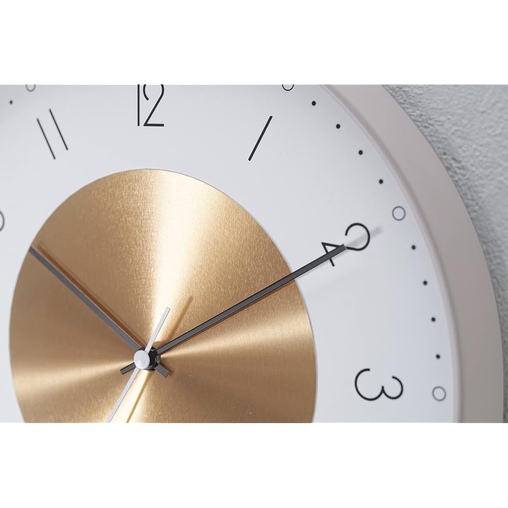 Interform Wall Clock Norte CL-4090 Copper Warm Gray White Sweep Movement