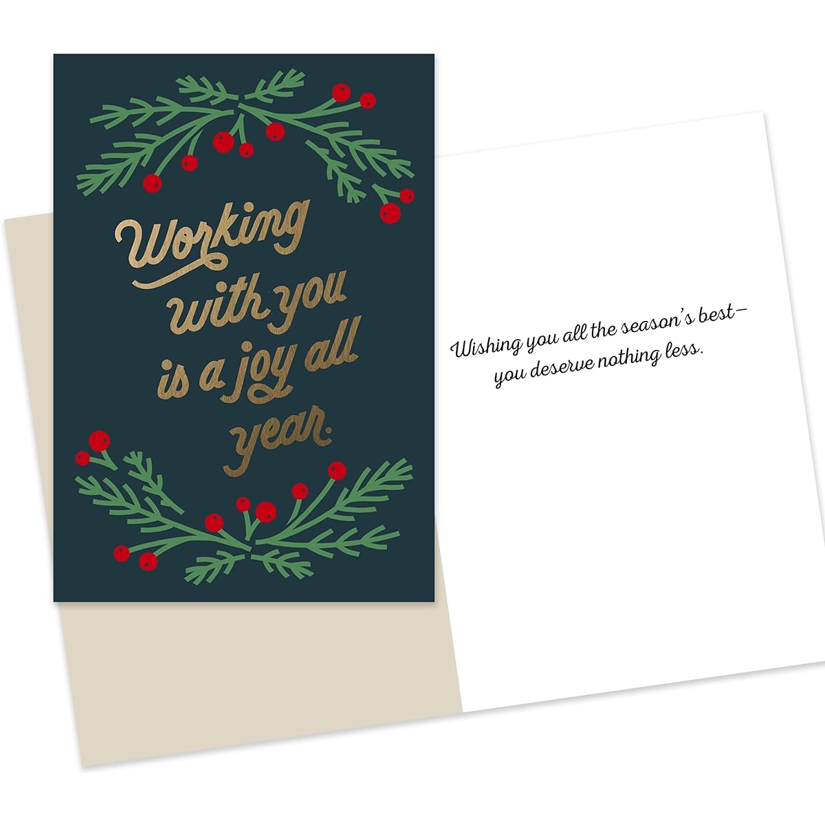 Hallmark Business Employee Holiday Cards 25-Pack (Working With You is a Joy)