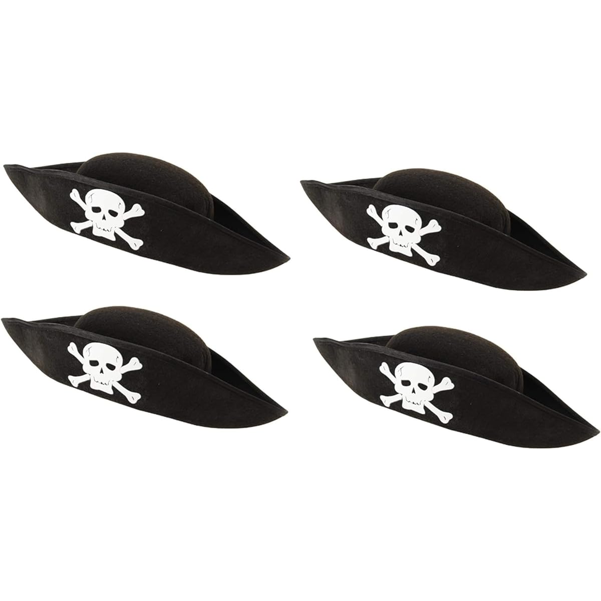 US Toy Felt Pirate Hat 4-Pack H245-C4
