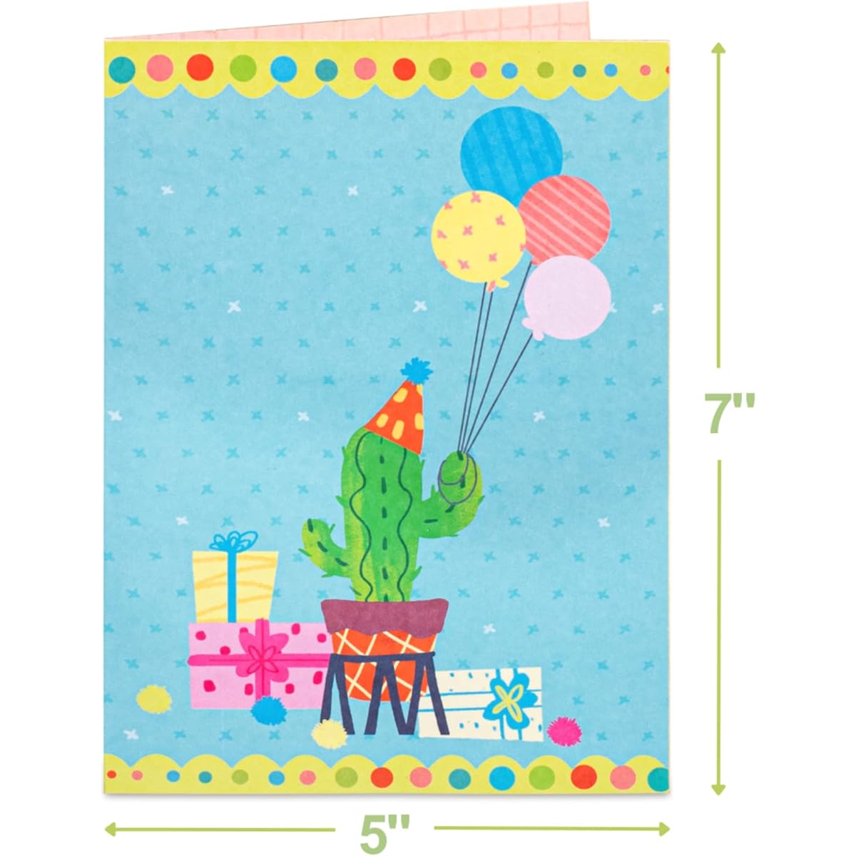 Paper Love 3D Birthday Pop Up Card Happy Birthday Cactus for Adults or Kids 5" x 7" Cover with Envelope and Note Tag