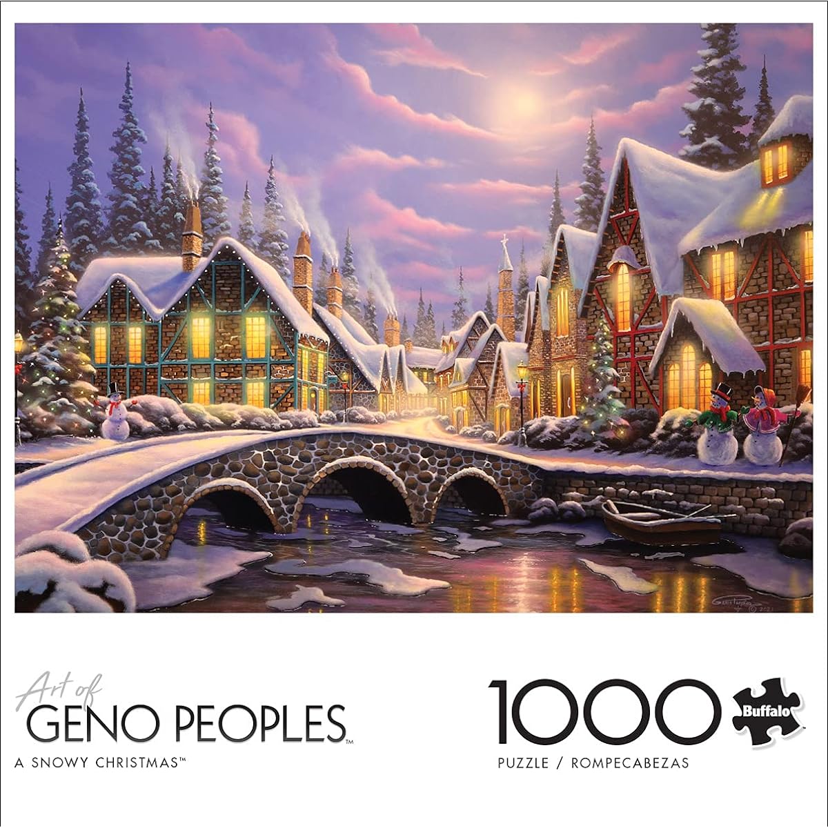 Buffalo Games Jigsaw Puzzle GenoPeoples Snowy Christmas 1000 Pieces