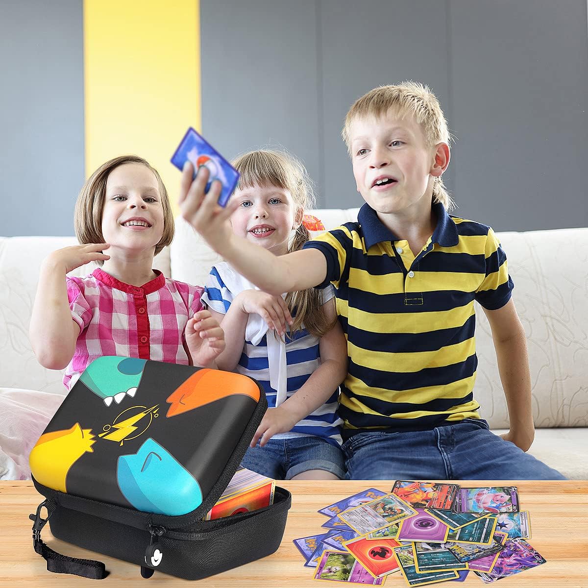 CampFENSE Card Carry Case for PTCG Cards, Trading Card Storage Box, Holds 400+ TCG Cards, Gift for Boys & Girls (Advanced)