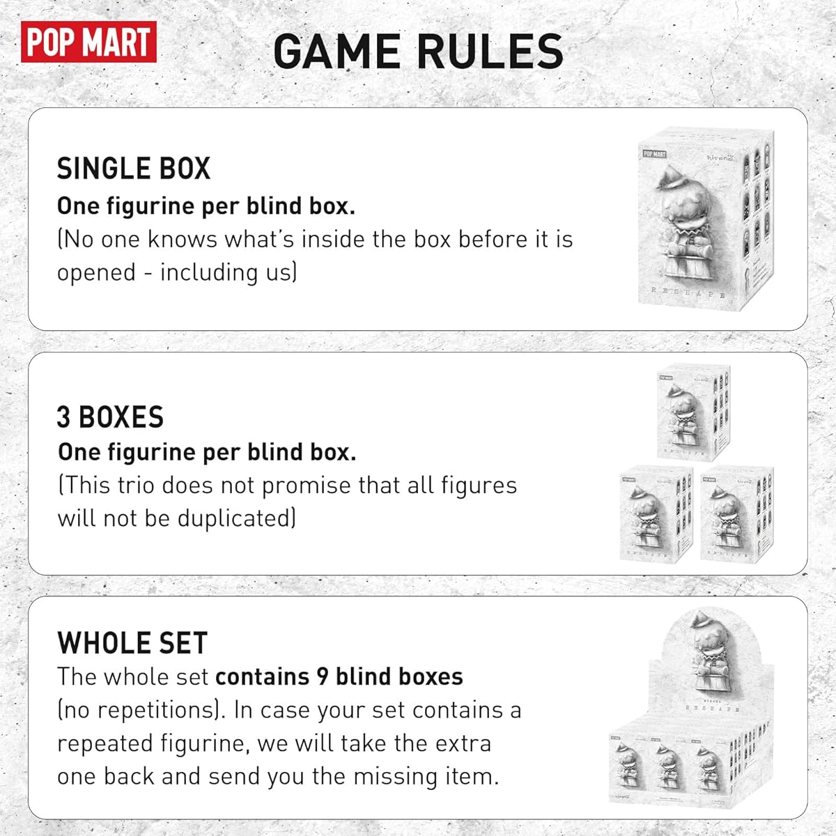 POP MART HIRONO Reshape Series Blind Box Figures Random Design Mystery Toys for Modern Home Decoration Indoor Desk Accessories Collection Toys Set Single Box