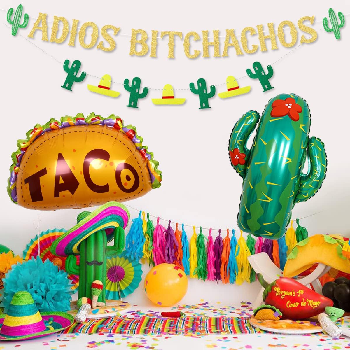 Adios Bitchachos Decoration Taco Party Decoration Adios Bitchachos Banner Going Out Relocation Retirement Farewell Graduation Party Supplies