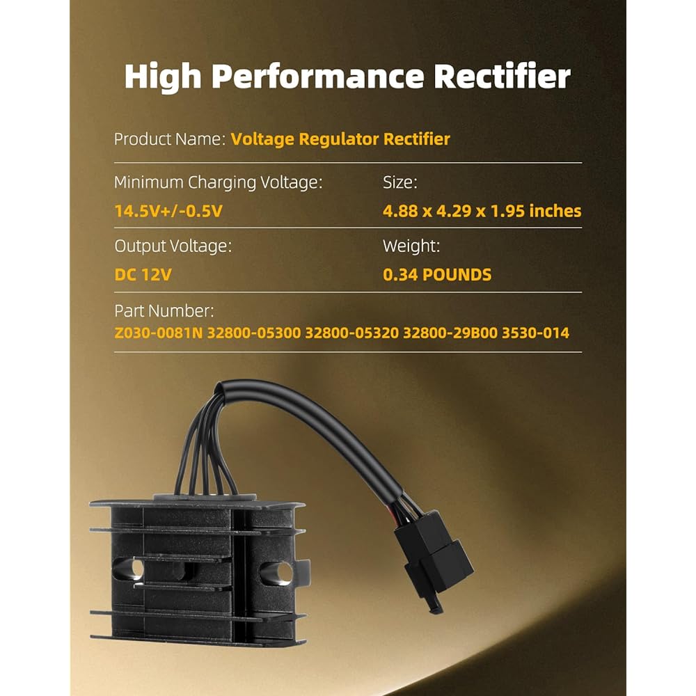 OCPTY Voltage Regulator Rectifier Fits 99-03 Arctic Cat 250 2x4 01-03 Arctic Cat 250 4x4 98-01 Arctic Cat 300 2x4 98-01 Arctic Cat 300 4x4