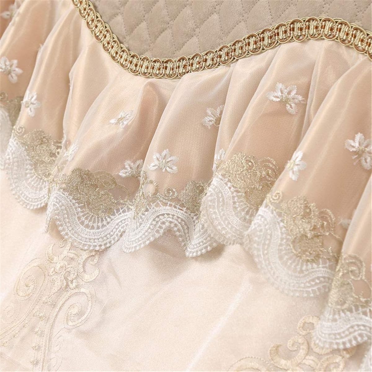 Digital Piano Dust Cover Piano Cover Lace Thick Cloth 148-153cm Universal for Universal Piano (Color: A, Size: S)