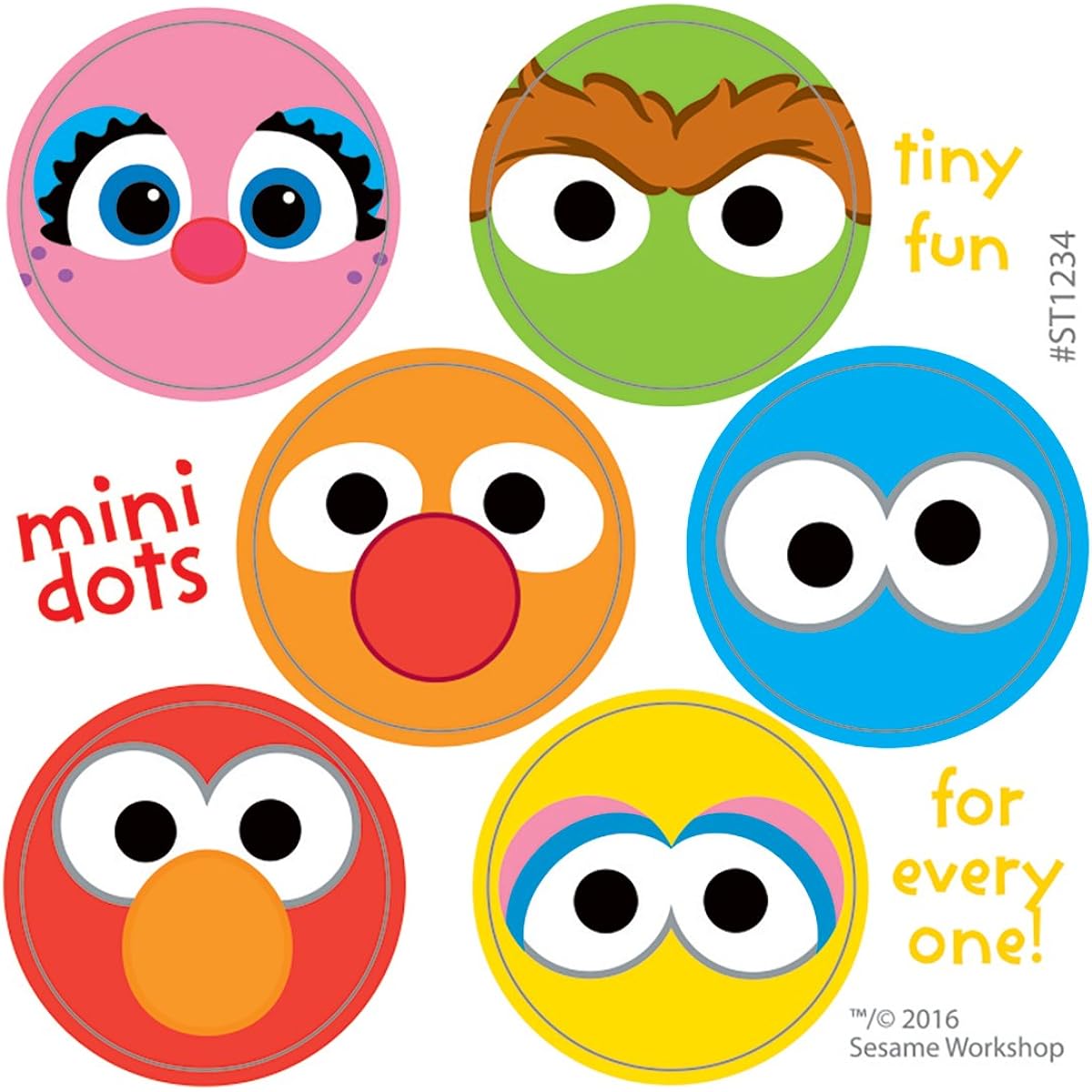 Sesame Street Characters Mini Dots - Prizes and Giveaways - 600 per Pack