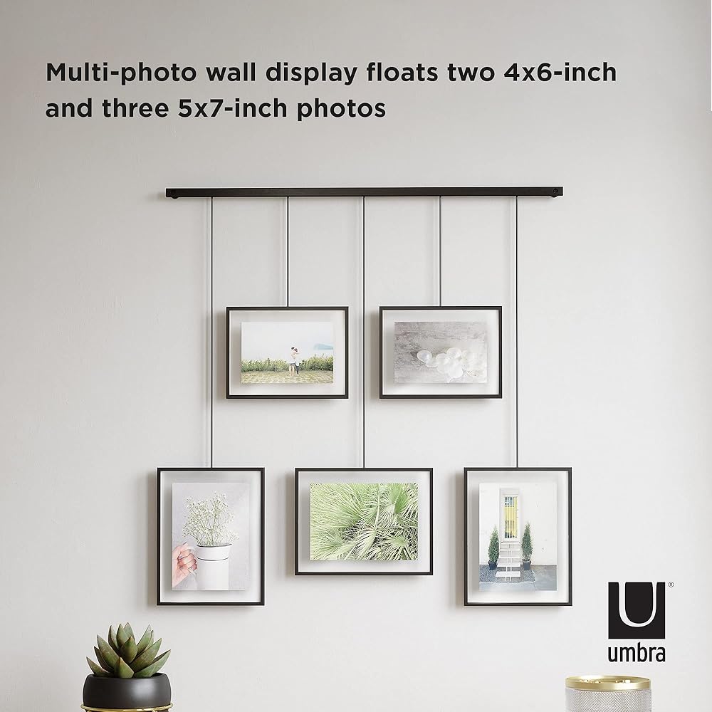 umbra Photo Frame Photo Display Photo Postcard 2L Wall Hanging Interior W66 x D1 x H64.5cm Umbra Xzibit 21013426040 Black