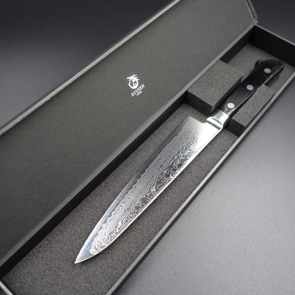 Brahma Unryu Petty Knife 150mm 63 Layer Damascus VG10 Echizen Uchibana BU-114
