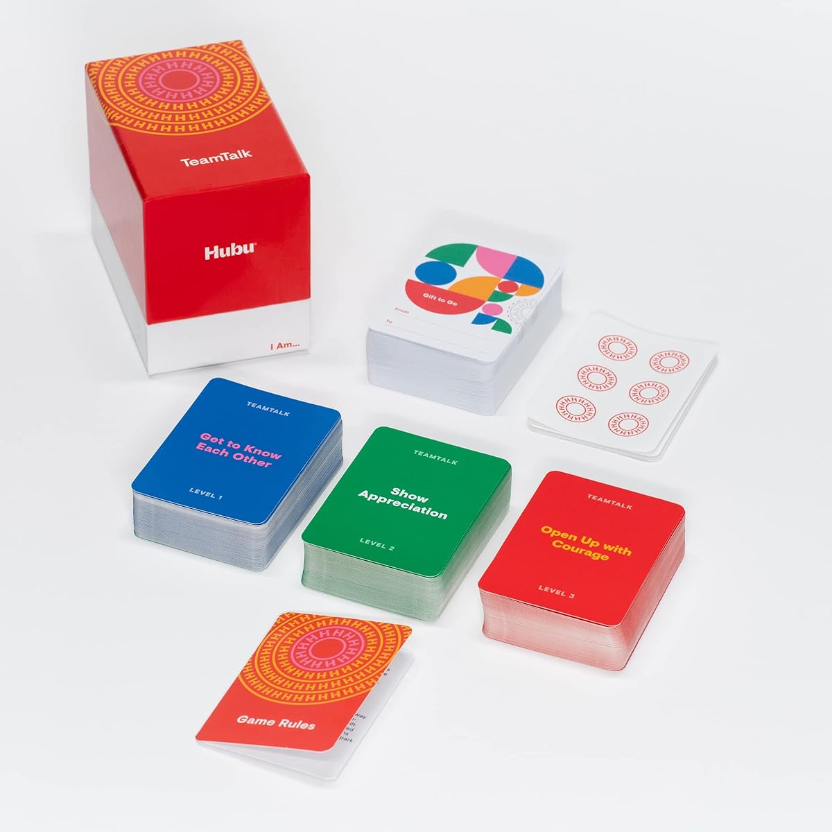 Hubu TeamTalk Game: Card Deck Icebreaker, Team Building, Team Meeting, Offsite, 1:1 (English 2023)