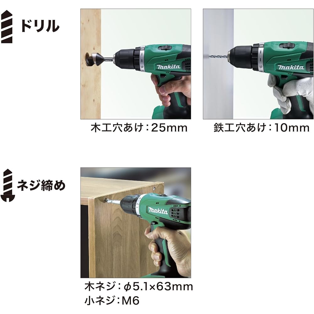 Makita Rechargeable Driver Drill 14.4V2Ah with Battery, Charger, and Case MDF347DSA