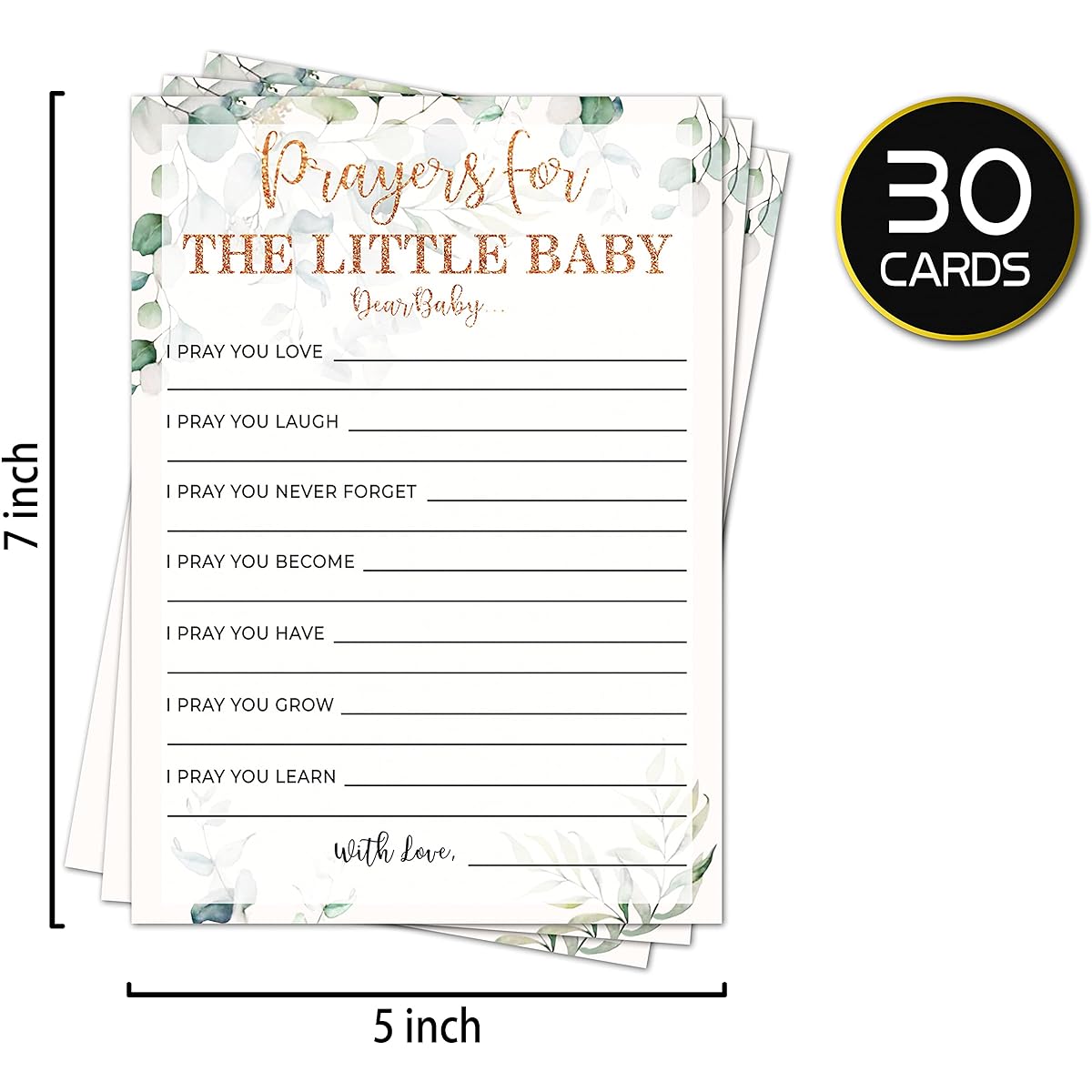 Payers For The Little Baby Baby Shower Games Gender Reveal Party Supplies Green Gender Neutral Party Decorations 30 Game Cards(bb005-yx09)
