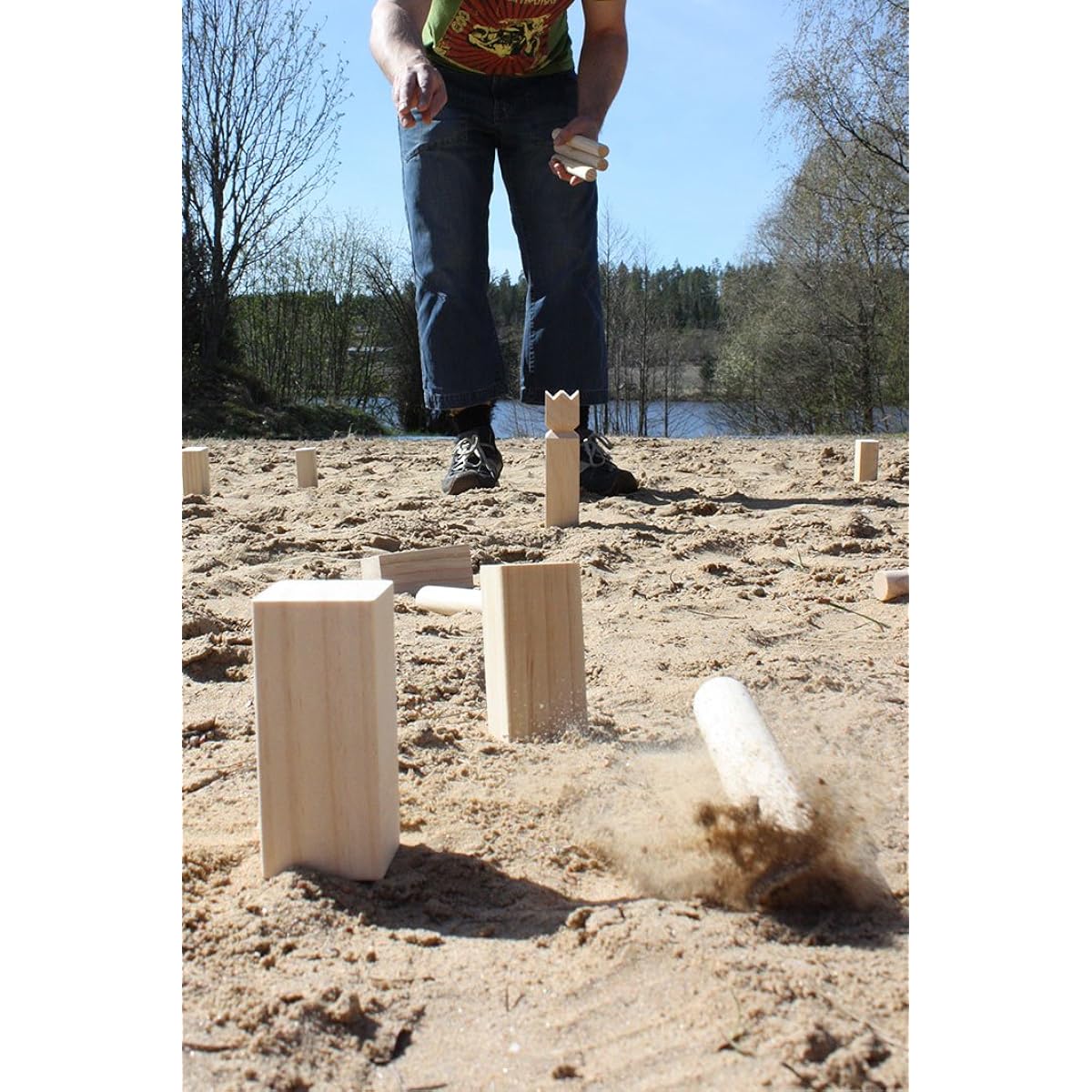 Tactic 56388 Kubb luxury version, yellow