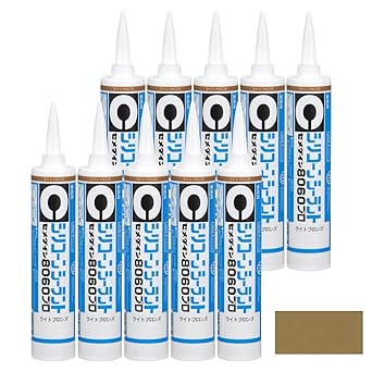 Cemedine JIS Silicone Sealant 8060 Pro 330ml Light Bronze Set of 10