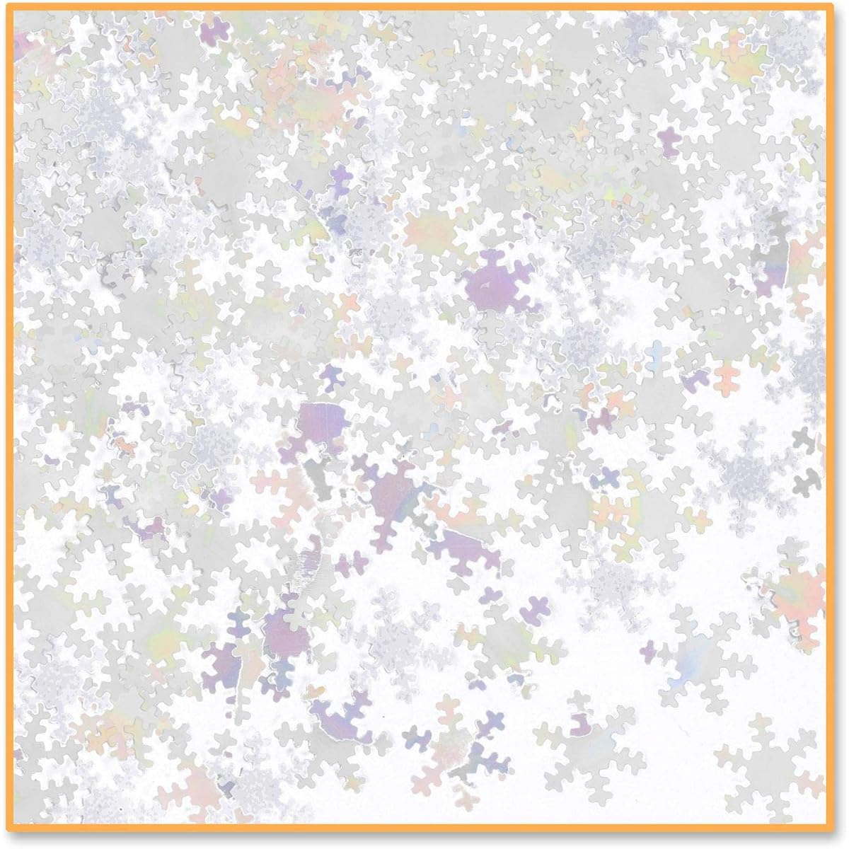 Beistle Rainbow Snowflake Confetti White SCN167AZ6
