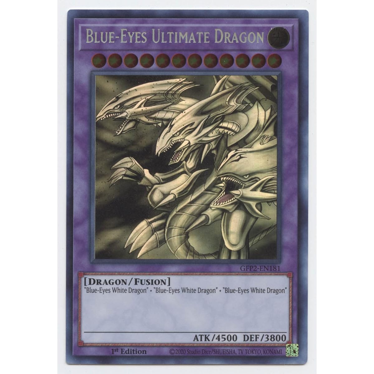 Blue-Eyes Ultimate Dragon GFP2-EN181 Ghost Rare First Edition