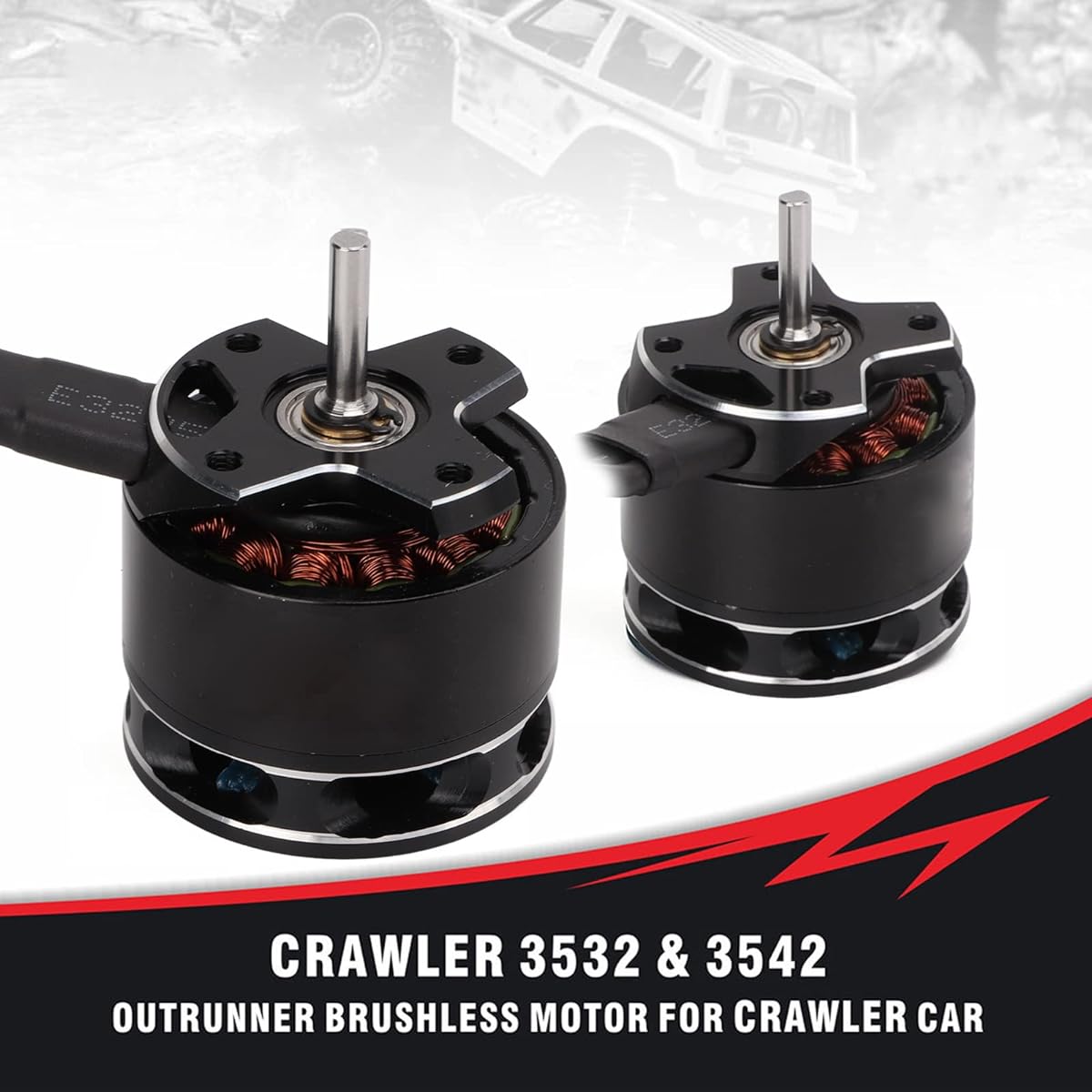 2050KV Brushless Motor, 1/10 Outrunner Brushless Motor High Torsion Rotor Design for Traxxas RC Crawler Car 1