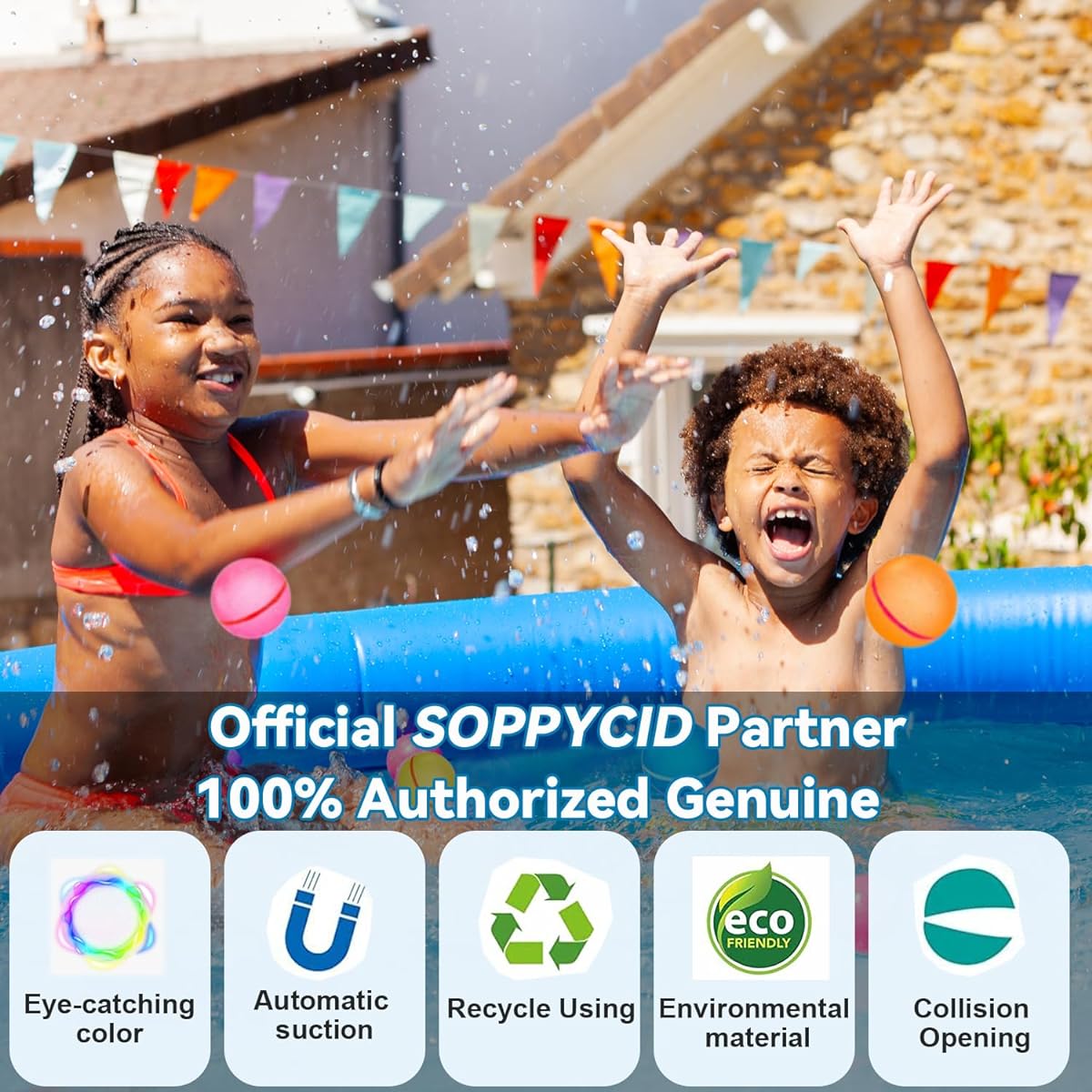 TIZIKCON Reusable Water Balloons with Mesh Bags, Latex Free Silicone Quick Self Seal Splash Bombs for Kids and Adults Water Games Bath Toys Pool Toys Summer Party Supplies (24pcs)