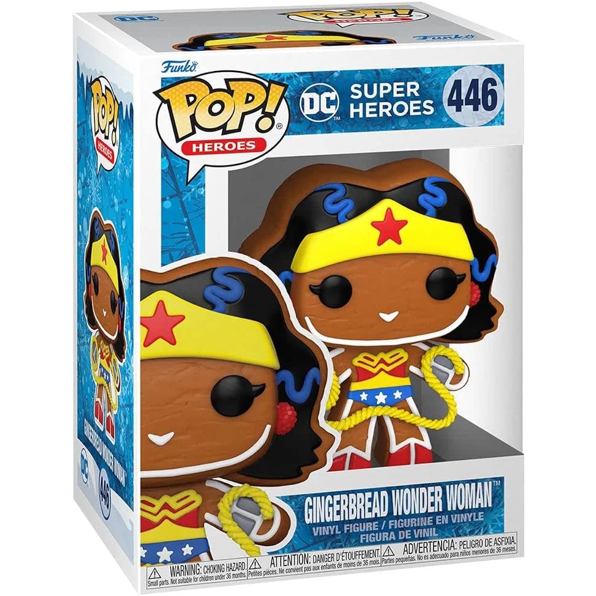 POP DC Holiday - Gingerbread Wonder Woman Funko Vinyl Figure (Includes Compatible Box Protector Case), Multicolor, 3.75"