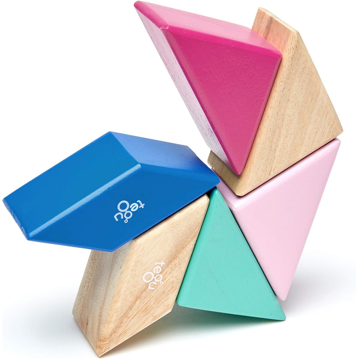 Tegu Building Blocks Magnetic Blocks (with Pouch) 6 Pieces/Blossom TYTU00103