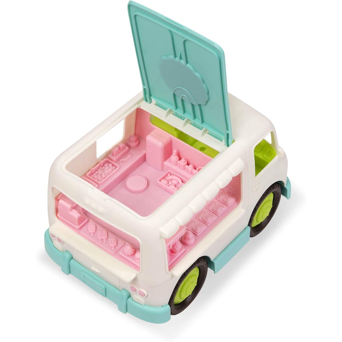 Battat - Wonder Wheels - Kids Toy Ice Cream Truck - Ice Cream Van Toy - Pretend Play - Recyclable Materials - 1+ Year Life