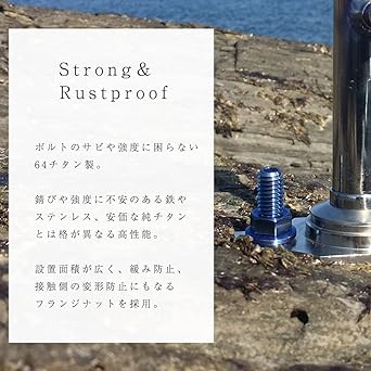 Chonmage Fishing 64 Titanium Anchor Fixing Bolt & Nut System Kue Ala Ishidai M10 60mm