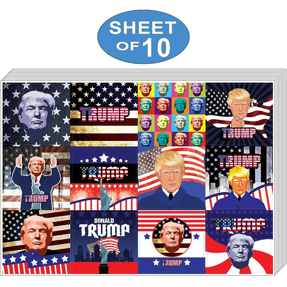 United States Presidential Collector's Stickers (2 sets) 10-sheets