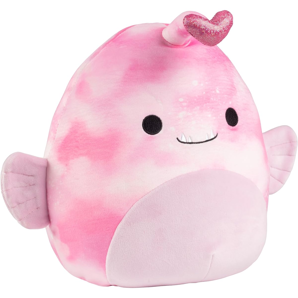 Squishmallows 10" Sy the Anglerfish Valentine's Day Plush - Officially Licensed Kelly Toy - Collectible Soft & Squishy Fish Plush - Add to Team - Gift for Kids, Girls, and Boys - 10"