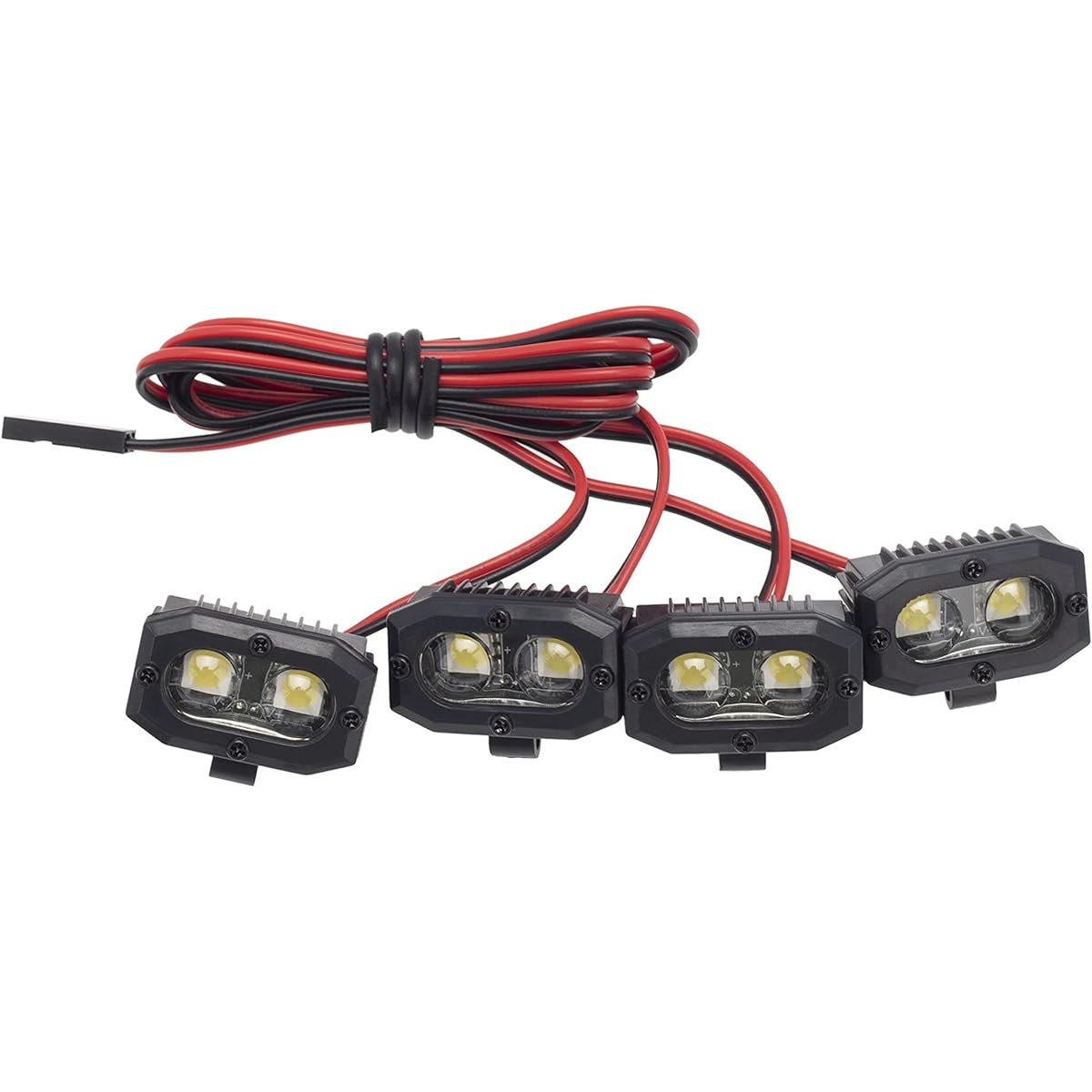 DKKY RC Bumper Light 4 Dual Lights 5050 Square Spotlight for 1/10 RC Crawler Axial SCX10 90046 TRX4 Wraith RR10 MST Redcat