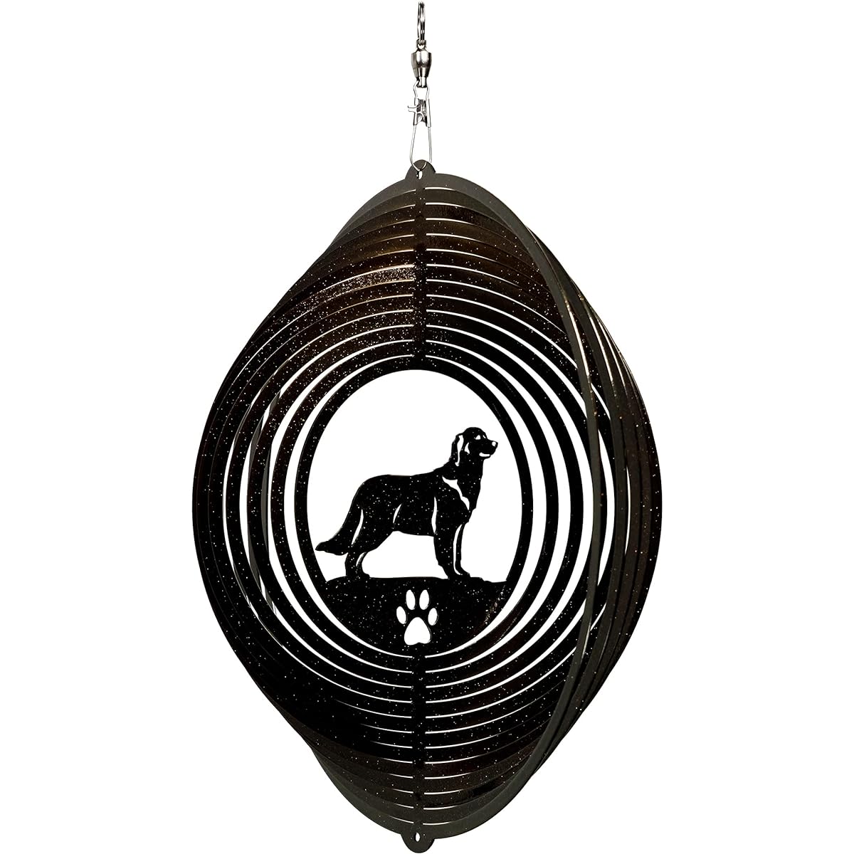 Golden Retriever Circle Swirly Metal Wind Spinner 2238