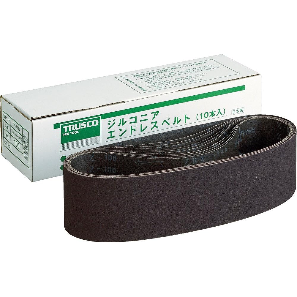 TRUSCO Zirconia Belt 76X533#80 (10 pieces) TEB76-Z80