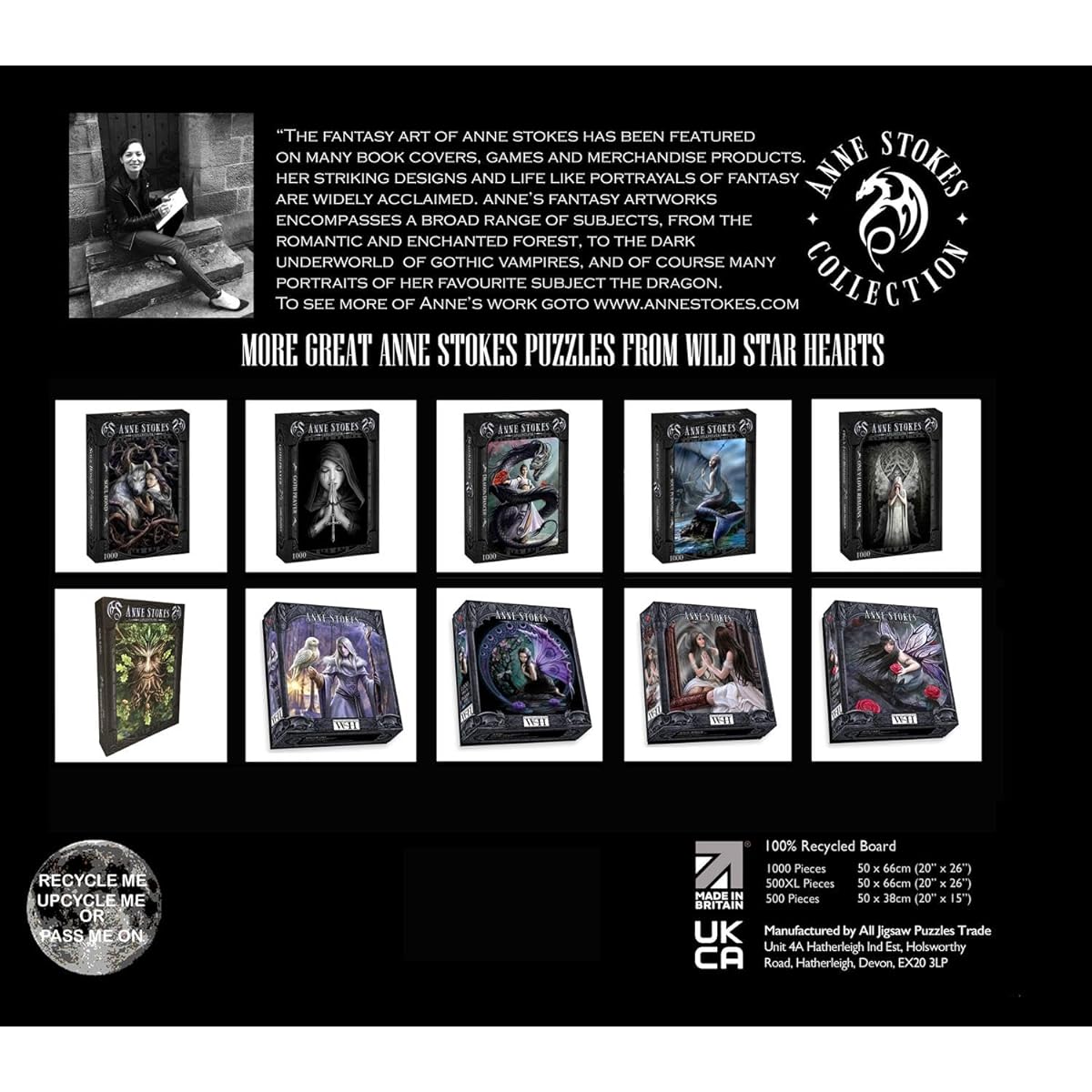 Anne Stokes - Soul's Purpose - 1000 Piece Fantasy Jigsaw Puzzle Anne Stokes Puzzle Artwork Dark Gothic Mermaid Fantasy Siren (Includes Puzzle Poster Guide)