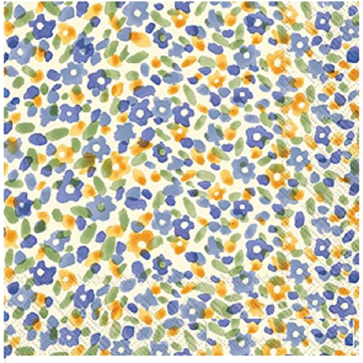IHR Ideal Home Range - Paper Napkins, Emma Bridgewater WILDFLOWER MEADOW, Cream, 20 Count, 3-Ply Cocktail Napkins, 5 x 5 Inch