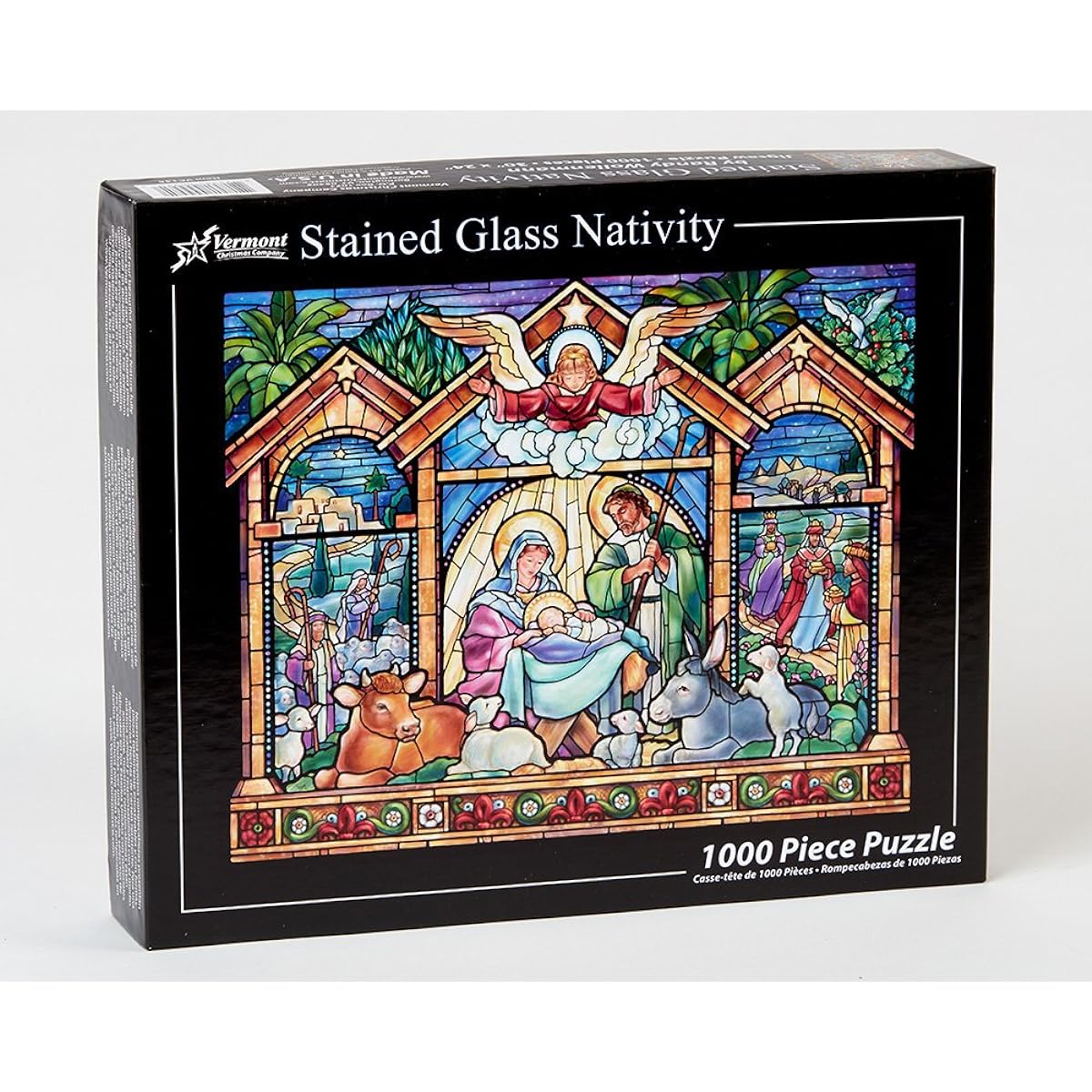 Stained Glass Nativity Scene Jigsaw Puzzle 1000 Pieces