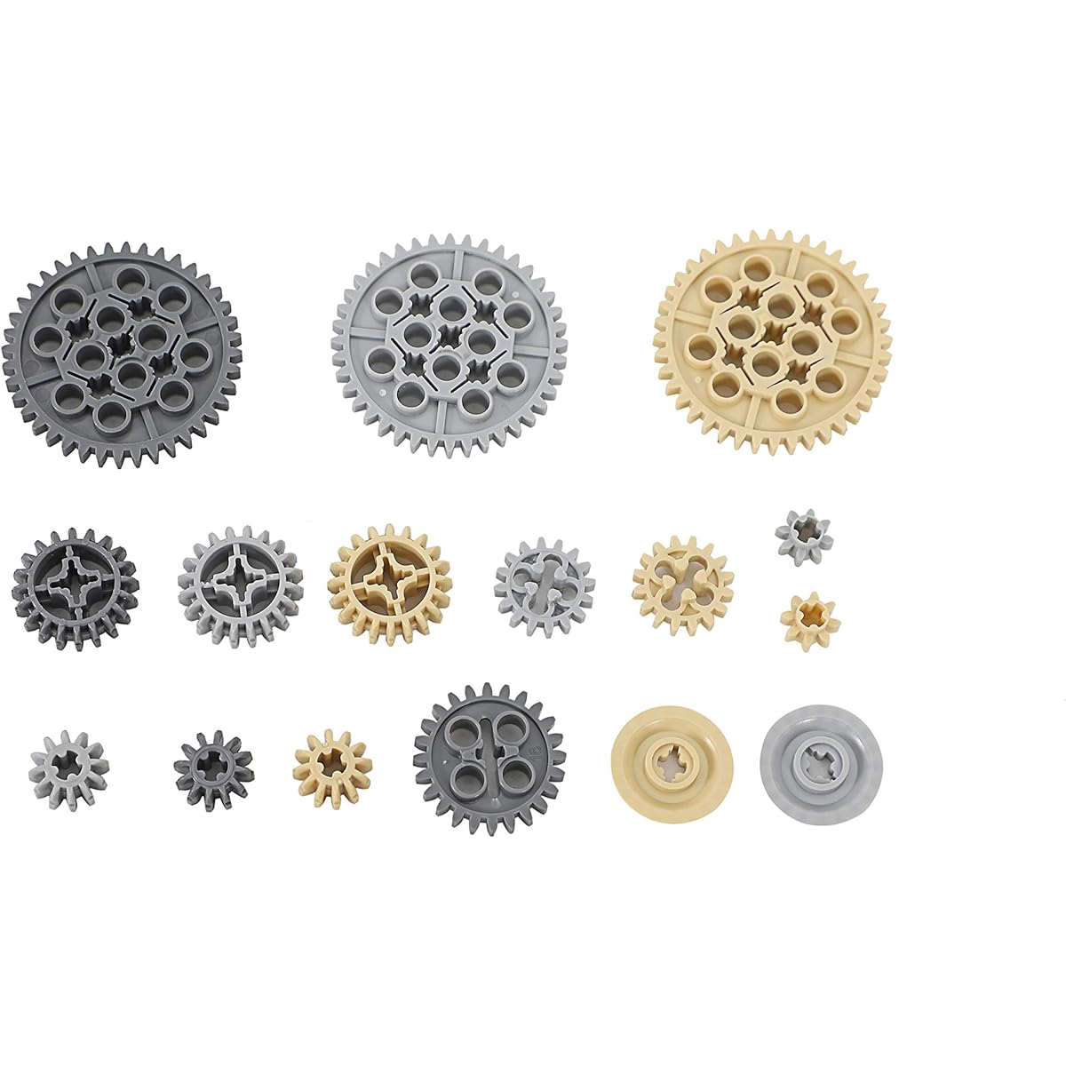 clickclack Blocks Technic Parts Compatible with Lego Large Assortment 850 Pieces (Gear)